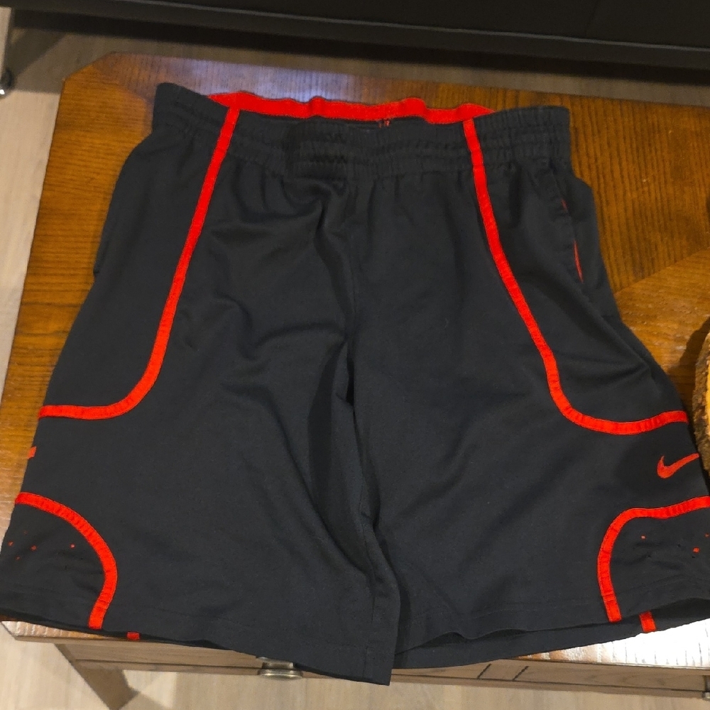 Nike Mens Black Shorts with Red Trim